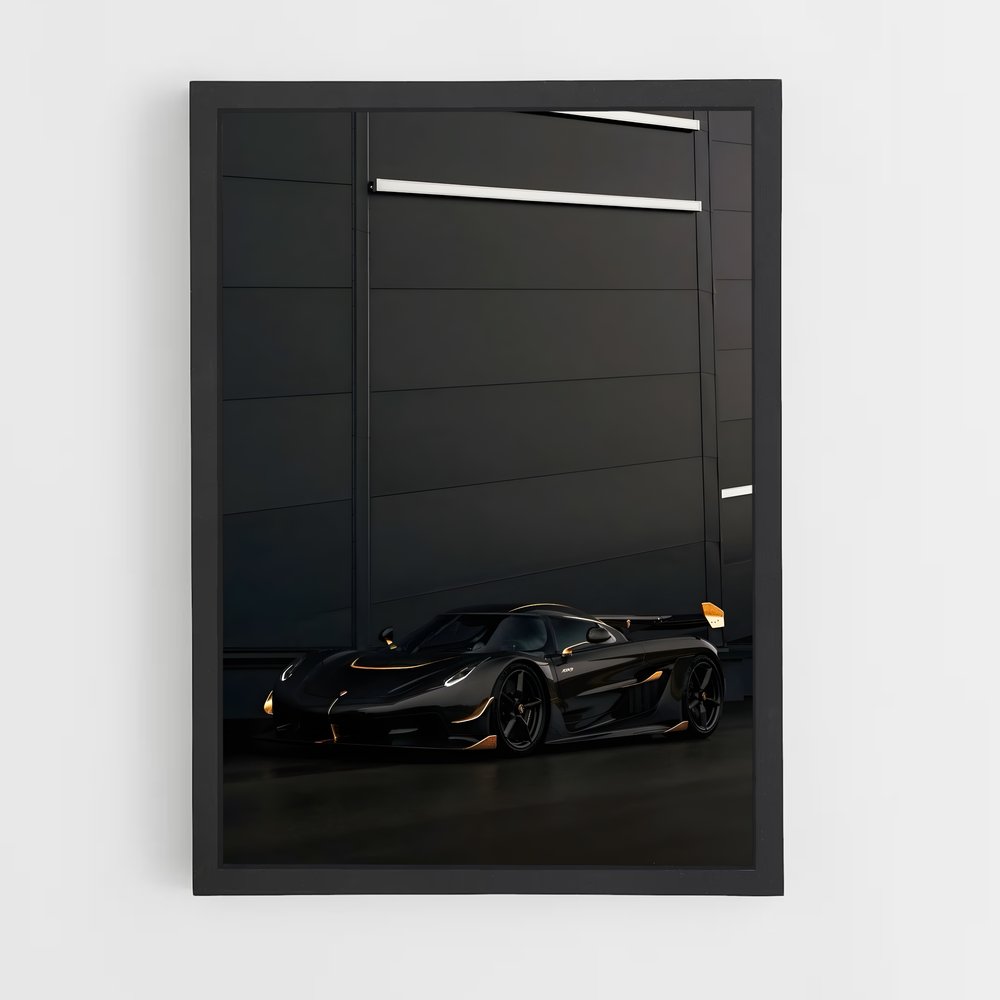 Poster Jesko Noir et Or – affiche Koenigsegg (vue 2)